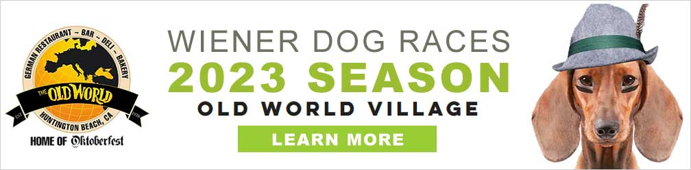2023 Wiener Dog Races at Old World Huntington Beach
