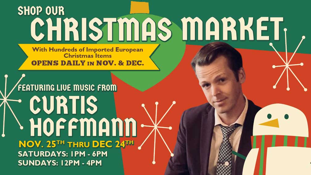 Featuring Curtis HOffmann at Old World Christmas Market in Huntington Beach Ca