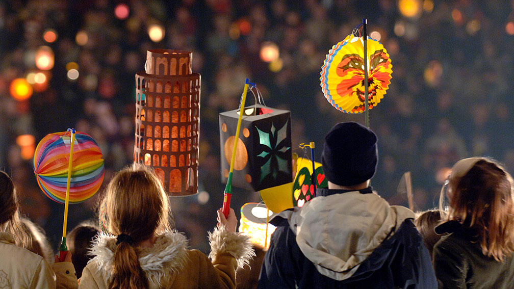 German School Campus Lantern Parade at Old World Village