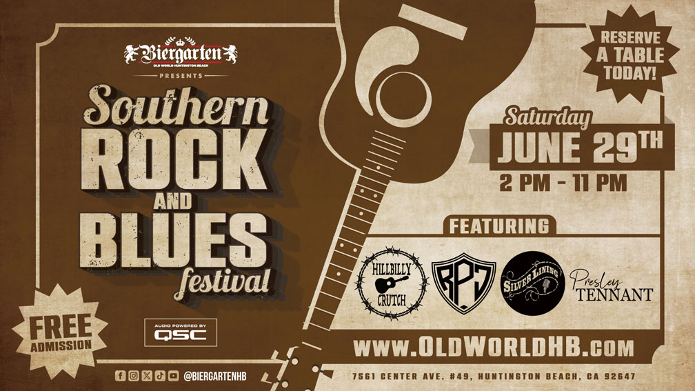 Southern Rock and Blues at the BIERGARTEN OLD WORLD Huntington Beach