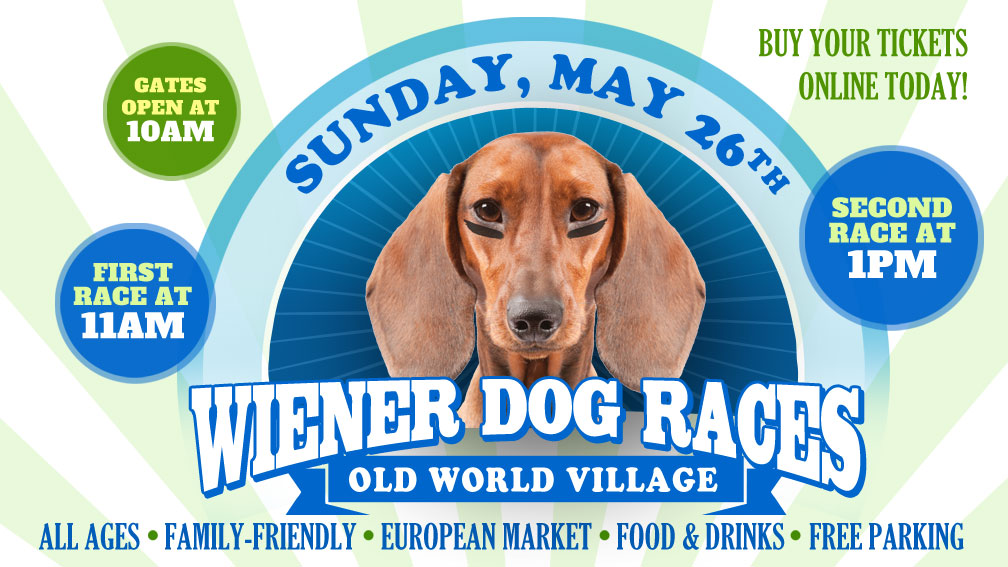 Wiener Dog Races at Old World Village in Huntington Beach CA