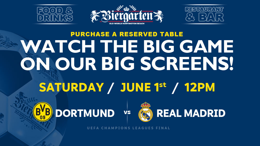 Watch the BIG GAME on our BIG SCREENS at Biergarten Old World Huntington Beach