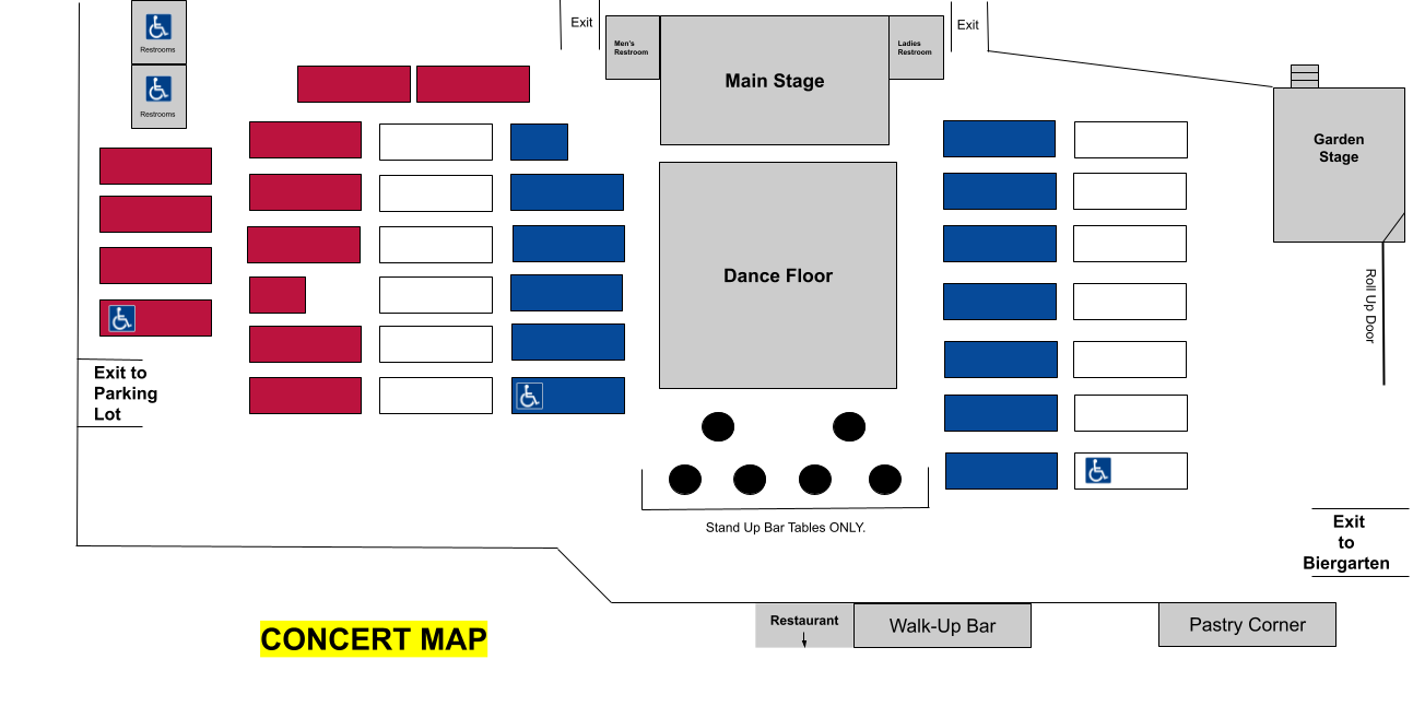 Concert Table Map for Festival Hall