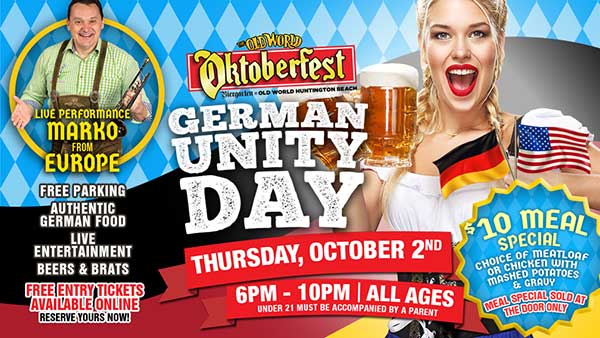 German Unity Day during Oktoberfest at Old World Village