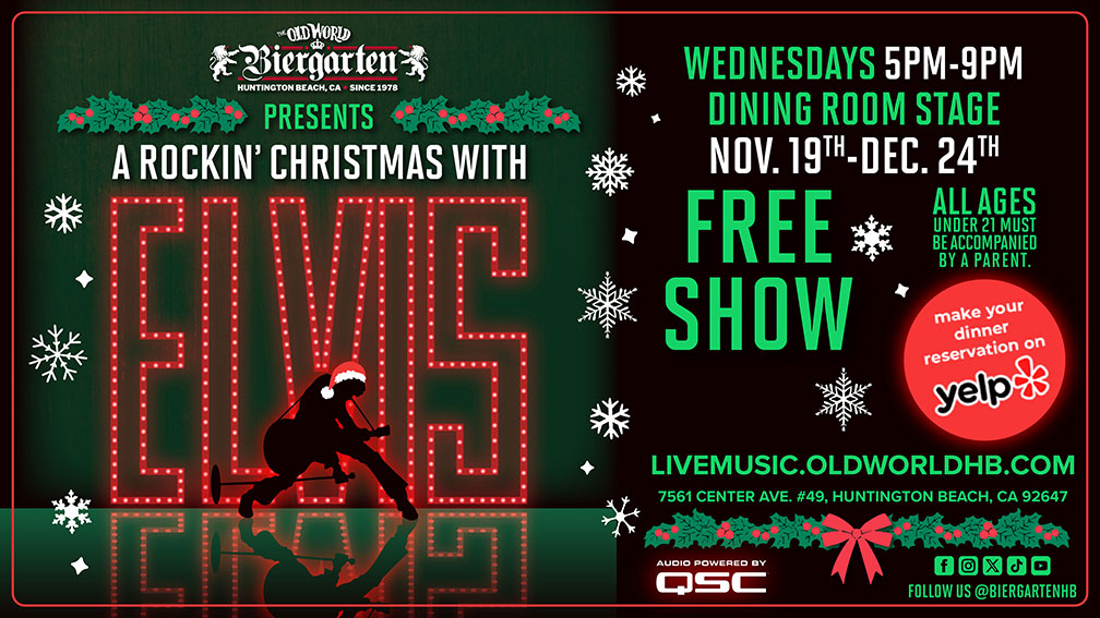 Christmas with Elvis at Old World Biergarten Restaurant Stage