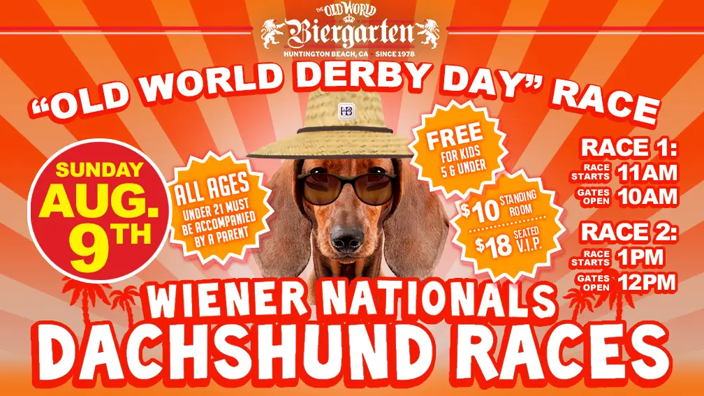 Wiener Dog Races at Old World Biergarten in Huntington Beach