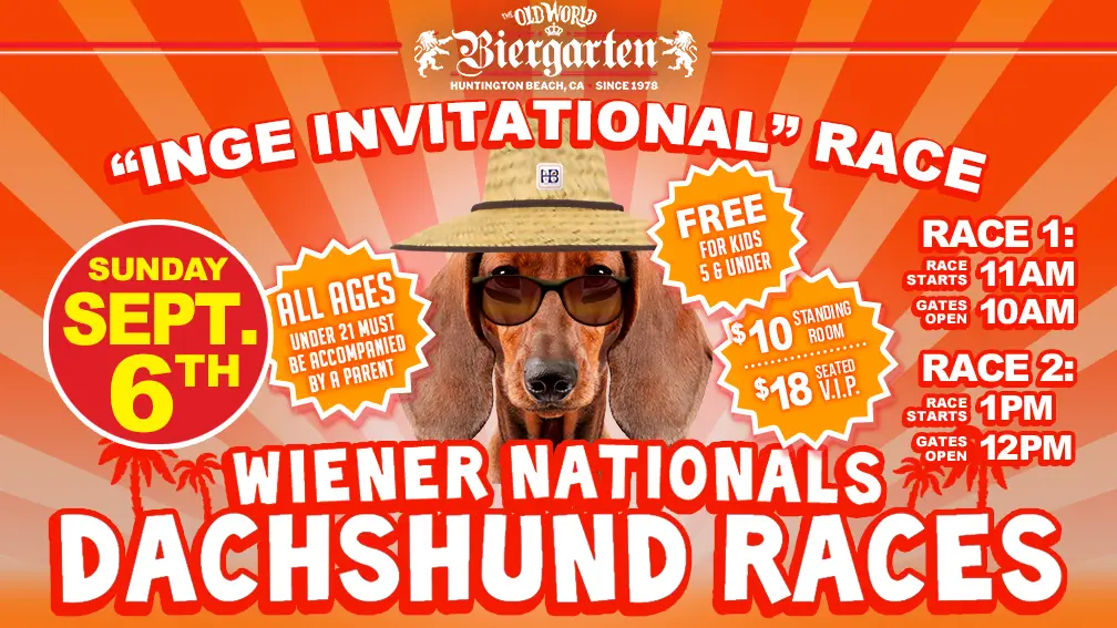 Wiener Dog Races at Old World Biergarten in Huntington Beach