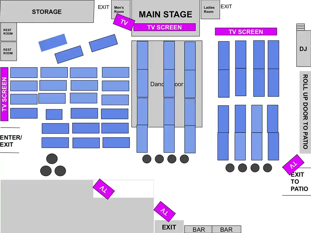 Concert Table Map for Festival Hall