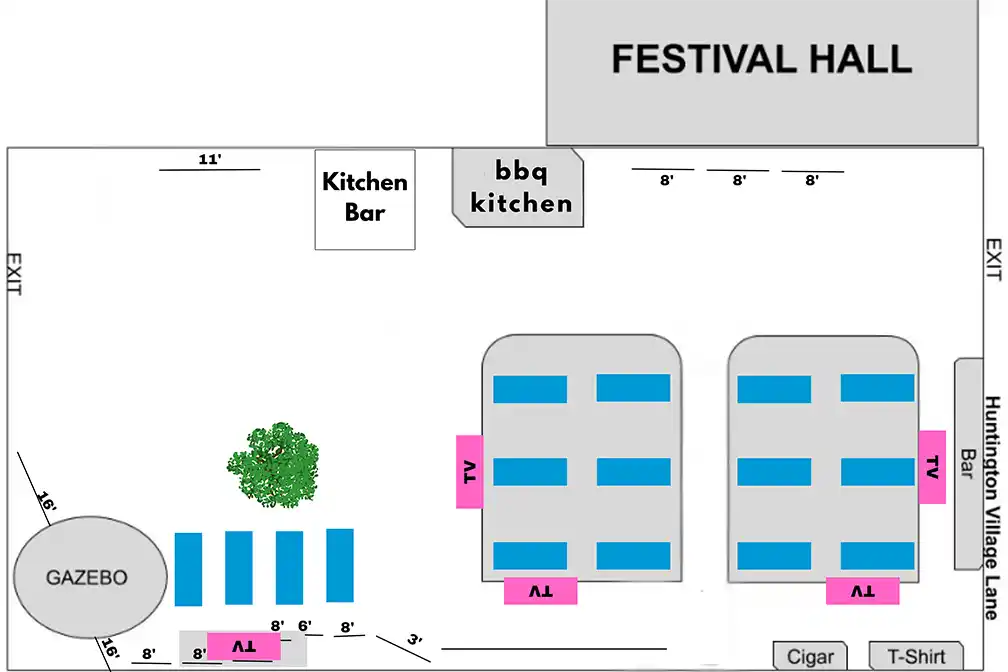 Concert Table Map for Biergarten Outdoor