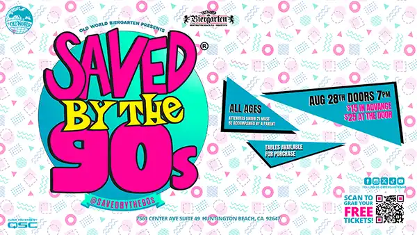 Saved By The 90s at Old World Biergarten Huntington Beach