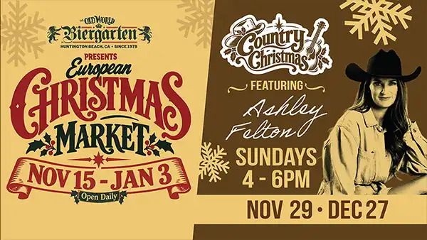 Ashley Felton at Old World Christmas Market at Old World Biergarten, Huntington Beach, Ca